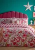 furn. Glasshearts Printed Pink Duvet Cover Set - Single Image 1