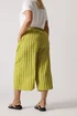 Yours Curve Lime Green Stripe Midaxi Culottes - 26-28 Image 3