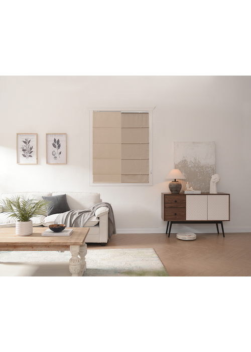 Little Black Book Natural Blackout Roman Blind - 60x140cm Image 3