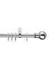 Little Black Book Chrome Extendable Ball Curtain Pole - 70-120cm Image 1