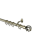 Little Black Book Antique Brass Extendable Caged Ball Curtain Pole - 70-120cm Image 3