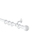 Little Black Book Matt White Extendable Ball Curtain Pole - 70-120cm Image 3