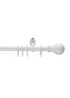 Little Black Book Matt White Extendable Ball Curtain Pole - 70-120cm Image 1