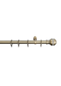 Little Black Book Antique Brass Extendable Diamante Ball Curtain Pole - 70-120cm Image 1