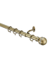 Little Black Book Antique Brass Extendable Diamante Ball Curtain Pole - 70-120cm Image 3