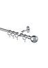 Little Black Book Chrome Extendable Ball Curtain Pole - 70-120cm Image 3