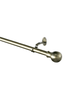 Little Black Book Antique Brass Extendable Ball Eyelet Curtain Pole - 70-120cm Image 3