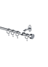 Little Black Book Stainless Steel Extendable Stud Curtain Pole - 110-300cm Image 3