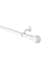 Little Black Book Matt White Extendable Ball Eyelet Curtain Pole - 70-120cm Image 3