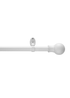 Little Black Book Matt White Extendable Ball Eyelet Curtain Pole - 70-120cm Image 1