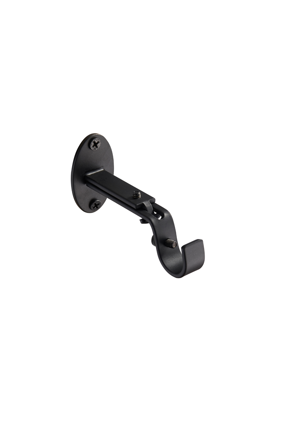 Little Black Book Matt Black Extendable Swirl Curtain Pole - 70-120cm Image 5
