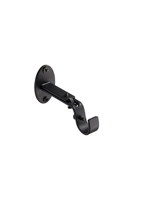 Little Black Book Matt Black Extendable Swirl Curtain Pole - 70-120cm Image 5