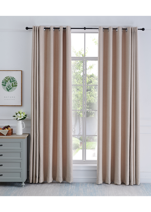 Little Black Book Matt Black Extendable Ball Curtain Pole - 70-120cm Image 2