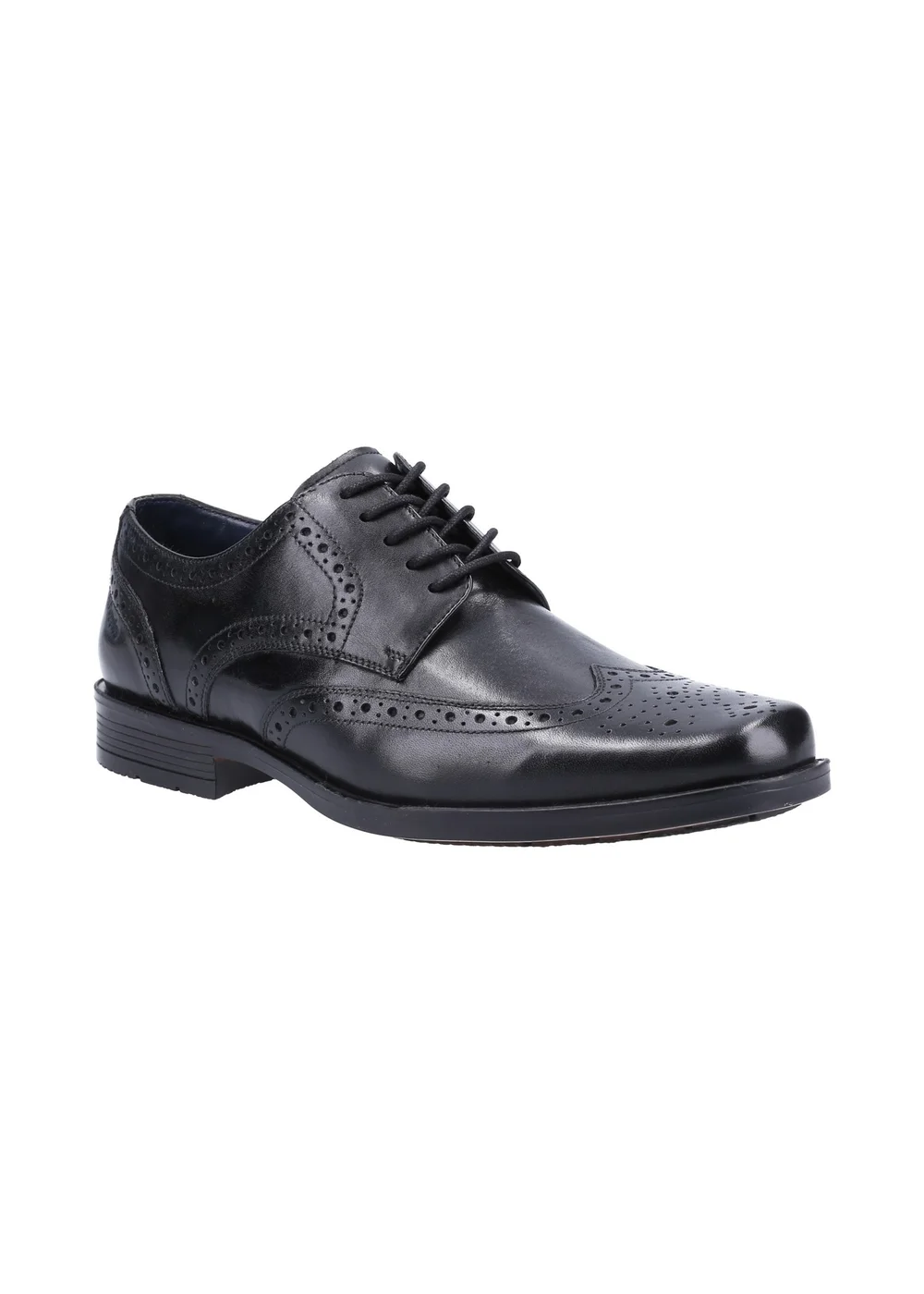 Hush Puppies Black Brace Brogue Shoe - 11 Image 2