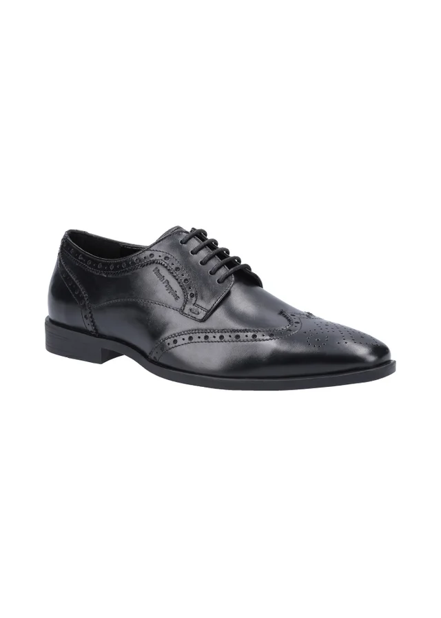 Hush Puppies Black Elliot Brogue Shoe