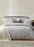 Yard Barton Gingham Check Grey Duvet Cover Set - Single Image 1