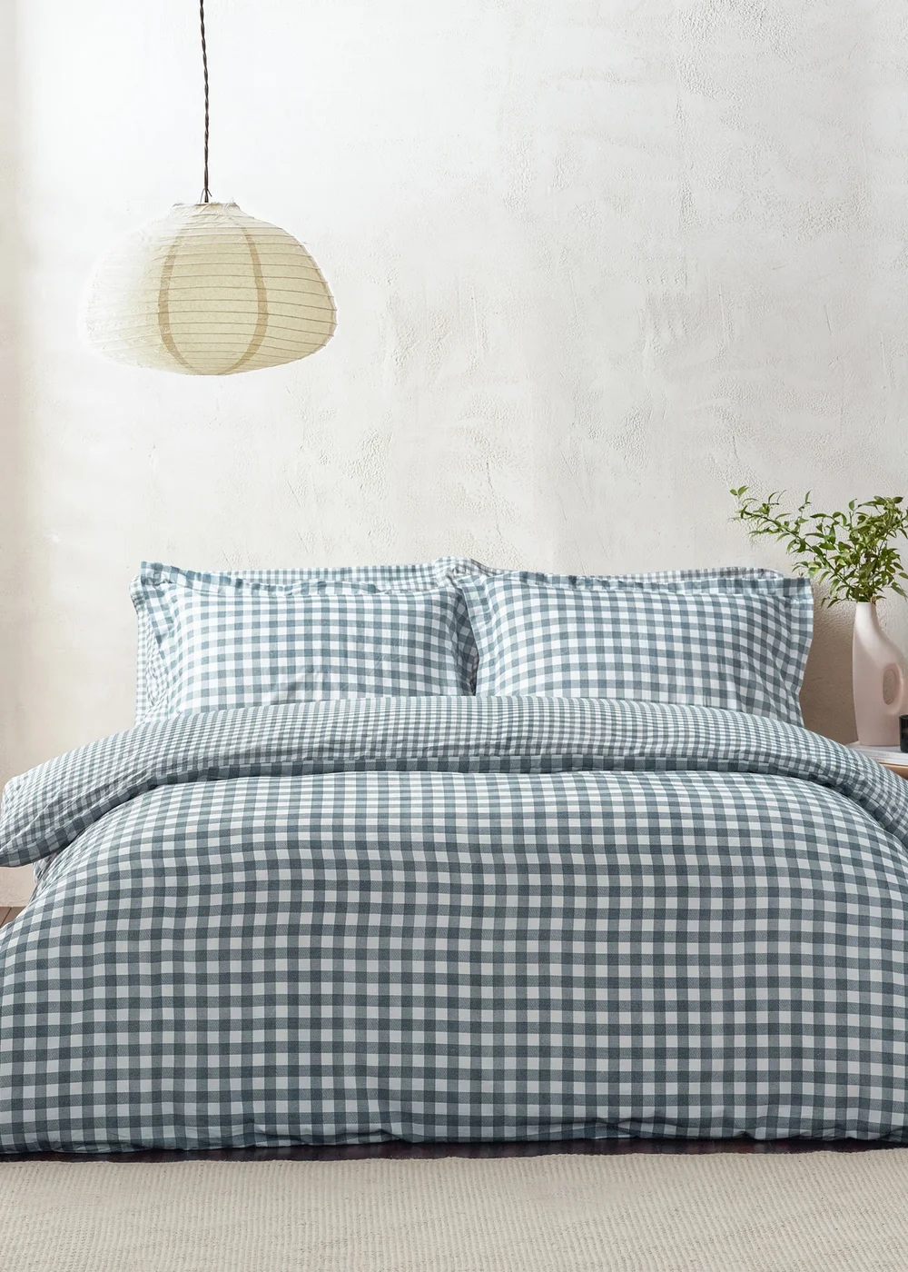 Yard Barton Gingham Check Navy Duvet Cover Set - Single Image 4