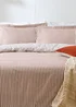 Yard Hebden Melange Stripe Cotton Pecan Duvet Cover Set - Single Image 2
