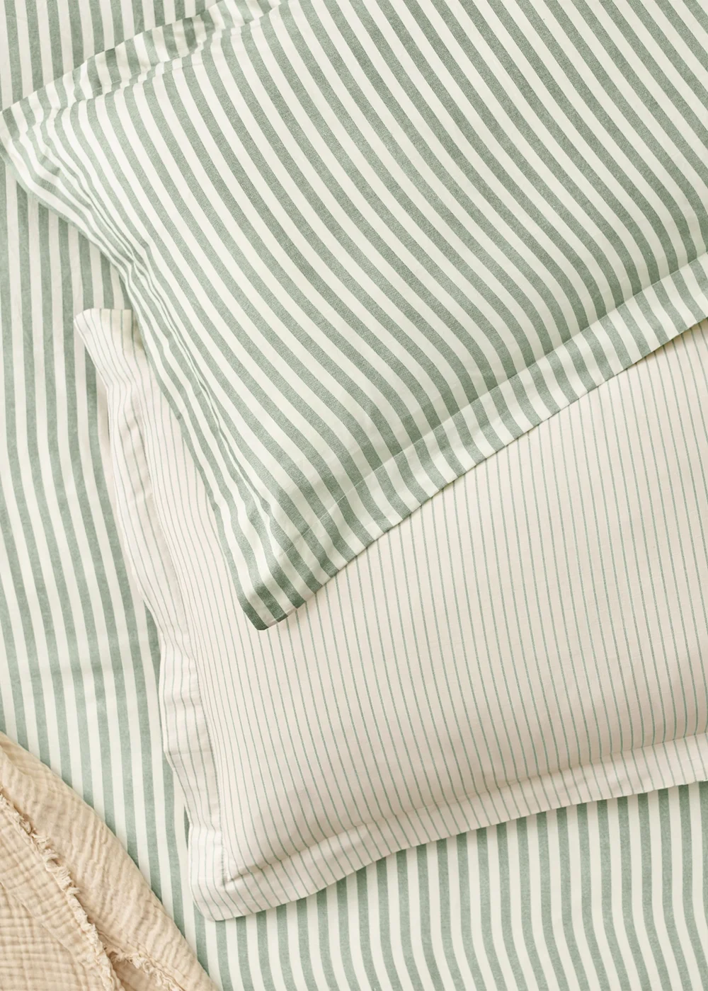 Yard Hebden Melange Stripe Forest Pillowcase - HU1 Image 1