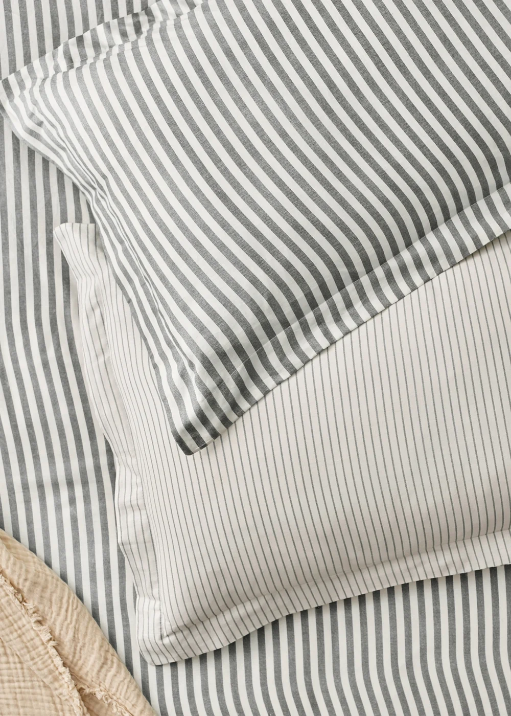 Yard Hebden Melange Stripe Grey Pillowcase - HU1 Image 1