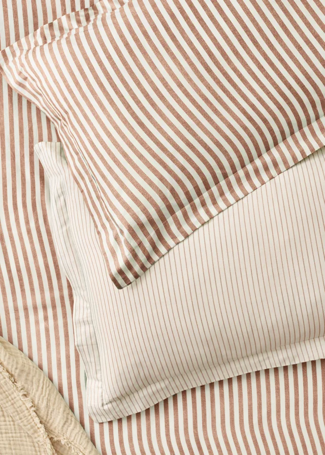 Yard Hebden Melange Stripe Pecan Pillowcase