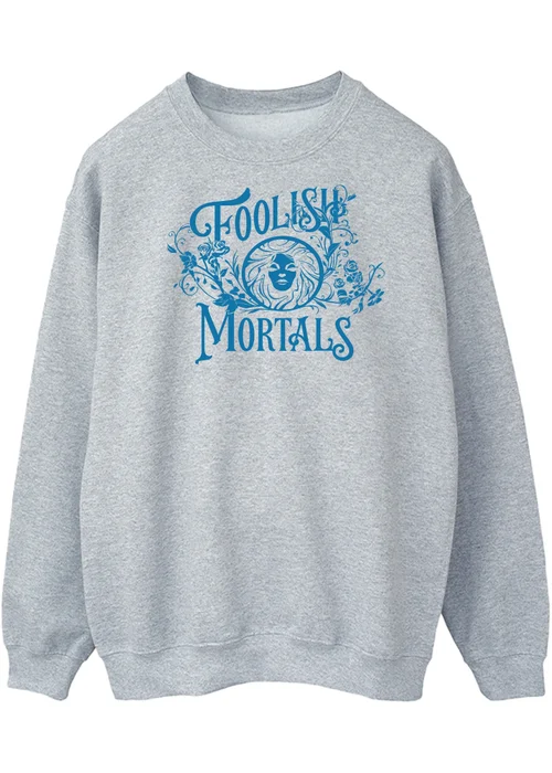 Spiral Galaxy Disney Haunted Mansion Foolish Mortals Men's Grey Graphic Sweatshirt - XL Image 1