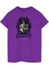 Spiral Galaxy Disney Villains Maleficent Boyfriend Fit Women's Purple Graphic Boyfriend Fit T-Shirt - Small Image 1
