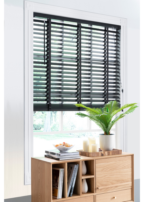 Little Black Book Slate Grey FSC Wood Venetian(50mm) - 60x130cm Image 2