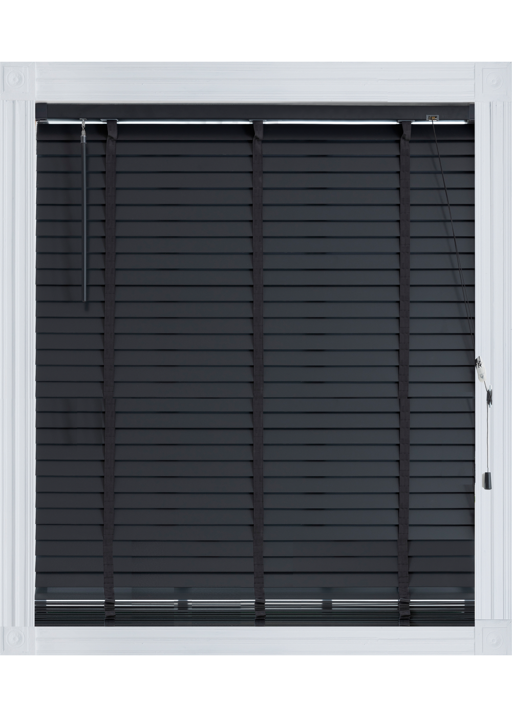 Little Black Book Slate Grey FSC Wood Venetian(50mm) - 60x130cm Image 1