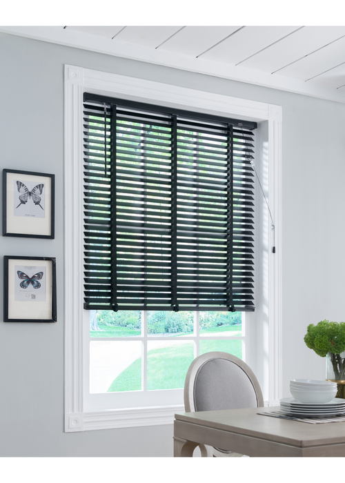 Little Black Book Black FSC Wood Venetian(50mm) - 60x160cm Image 2