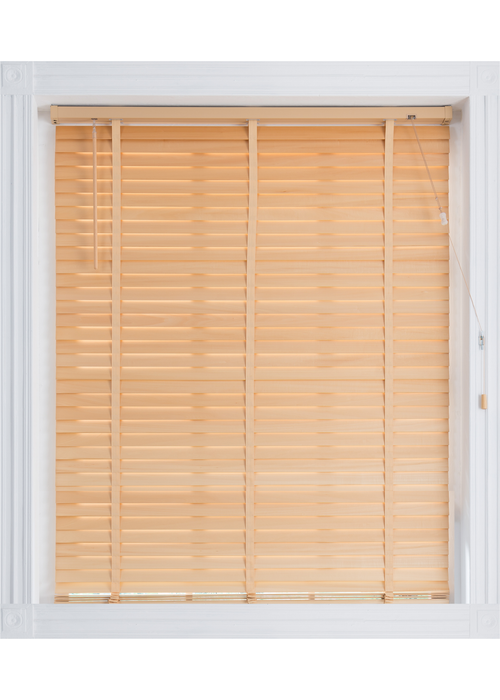 Little Black Book Natural FSC Wood Venetian(50mm) - 60x130cm Image 1