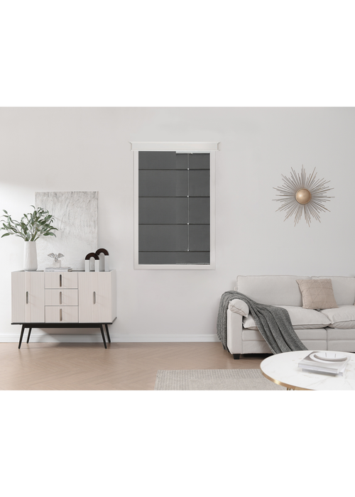 Little Black Book Charcoal Blackout Roman Blind - 60x140cm Image 3