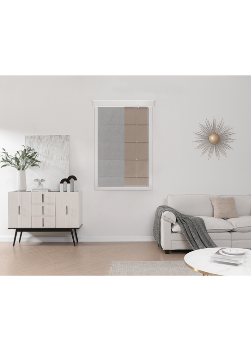 Little Black Book Linen Look Grey Blackout Roman Blind - 70x140cm Image 3