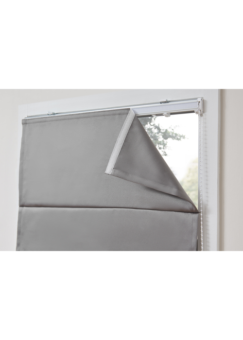 Little Black Book Dove Grey Blackout Roman Blind - 60x140cm Image 6