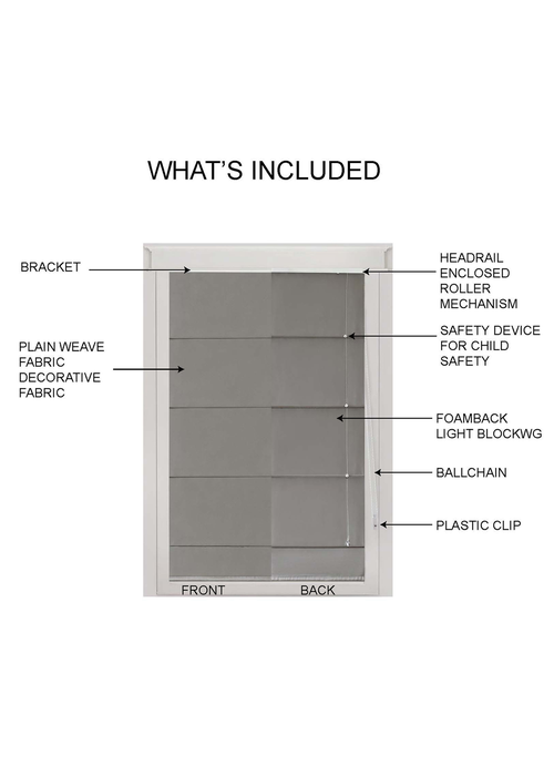 Little Black Book Dove Grey Blackout Roman Blind - 60x140cm Image 4