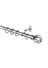 Little Black Book Stainless Steel Extendable Caged Ball Curtain Pole - 70-120cm Image 3