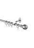 Little Black Book Stainless Steel Extendable Ball Curtain Pole - 70-120cm Image 3