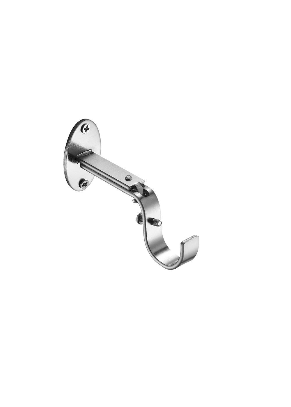 Little Black Book Stainless Steel Extendable Metallic Crackle Glass Ball Curtain Pole - 70-120cm Image 5