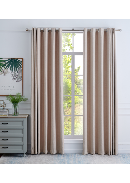 Little Black Book Stainless Steel Extendable Ball Eyelet Curtain Pole - 70-120cm Image 2