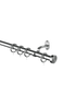 Little Black Book Stainless Steel Extendable Stud Curtain Pole - 110-300cm Image 3