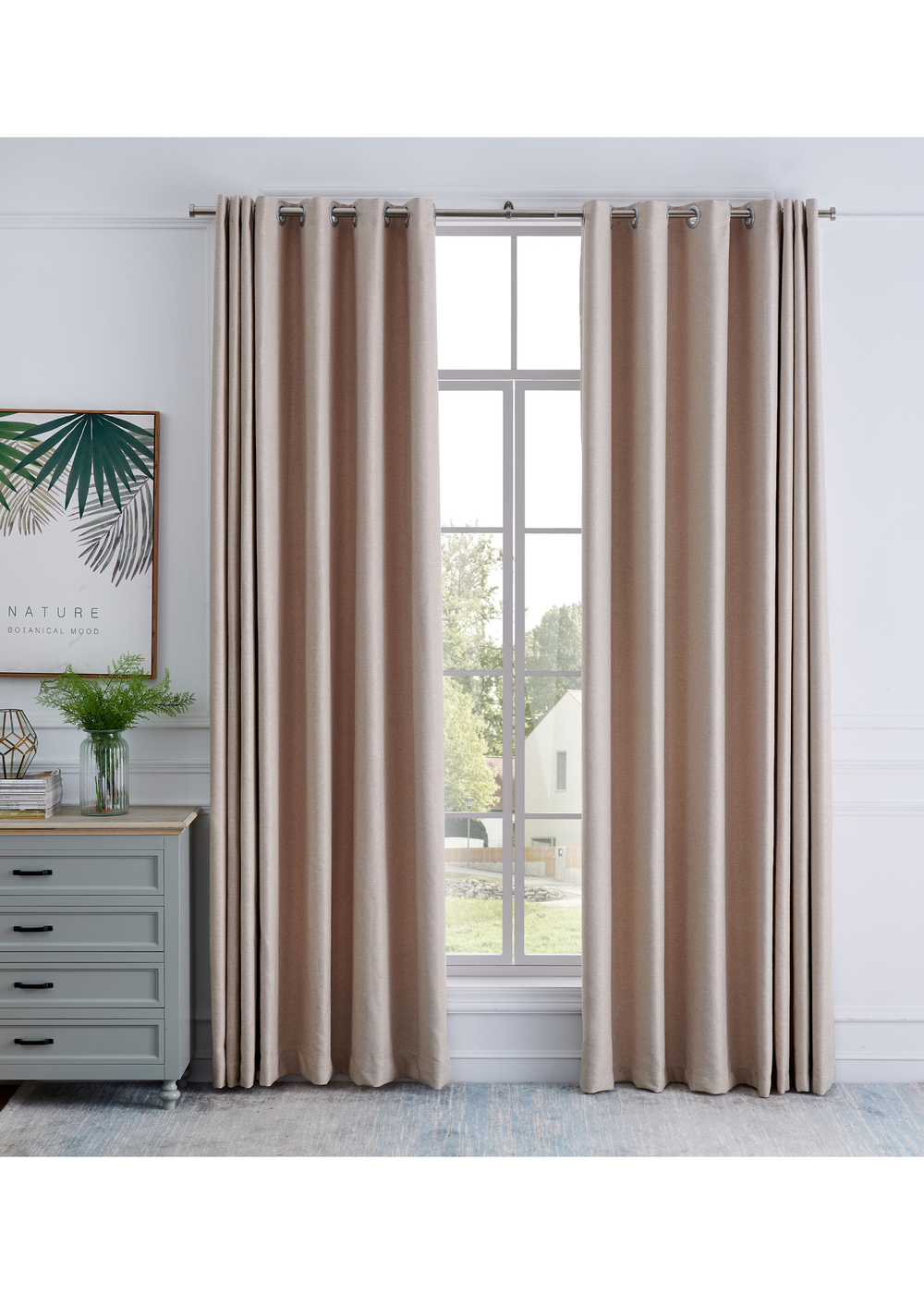 Little Black Book Stainless Steel Extendable Stopped Curtain Pole - 70-120cm Image 2