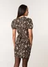 Blue Vanilla Black Floral Tulip Hem Dress - Size 8 Image 4
