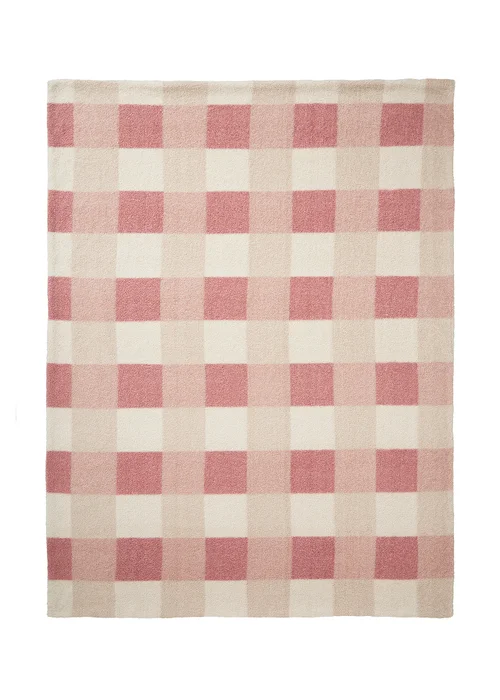 Appletree Ashford Check Reversible Natural Throw - One Size Image 2