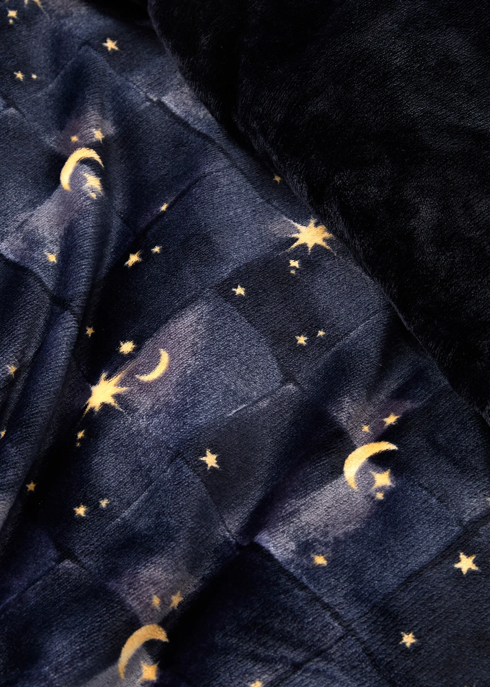 Fusion Cosmic Star Reversible Fleece Navy Duvet Cover Set - Single Image 3