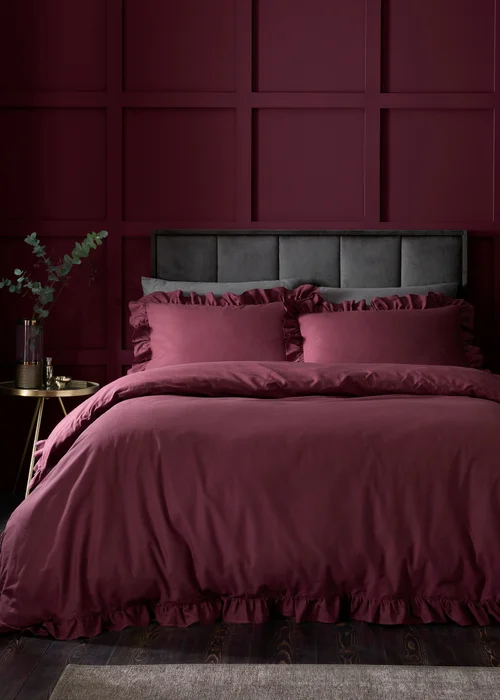 Appletree Cassia Frill Berry Duvet Cover Set - King Image 1