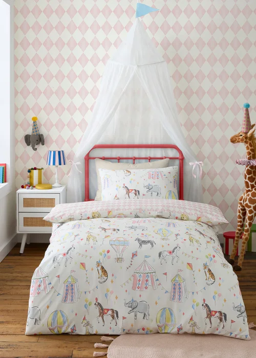 Bedlam Circus Time Digitally Printed Multi Colour Duvet Cover Set - Single Image 1