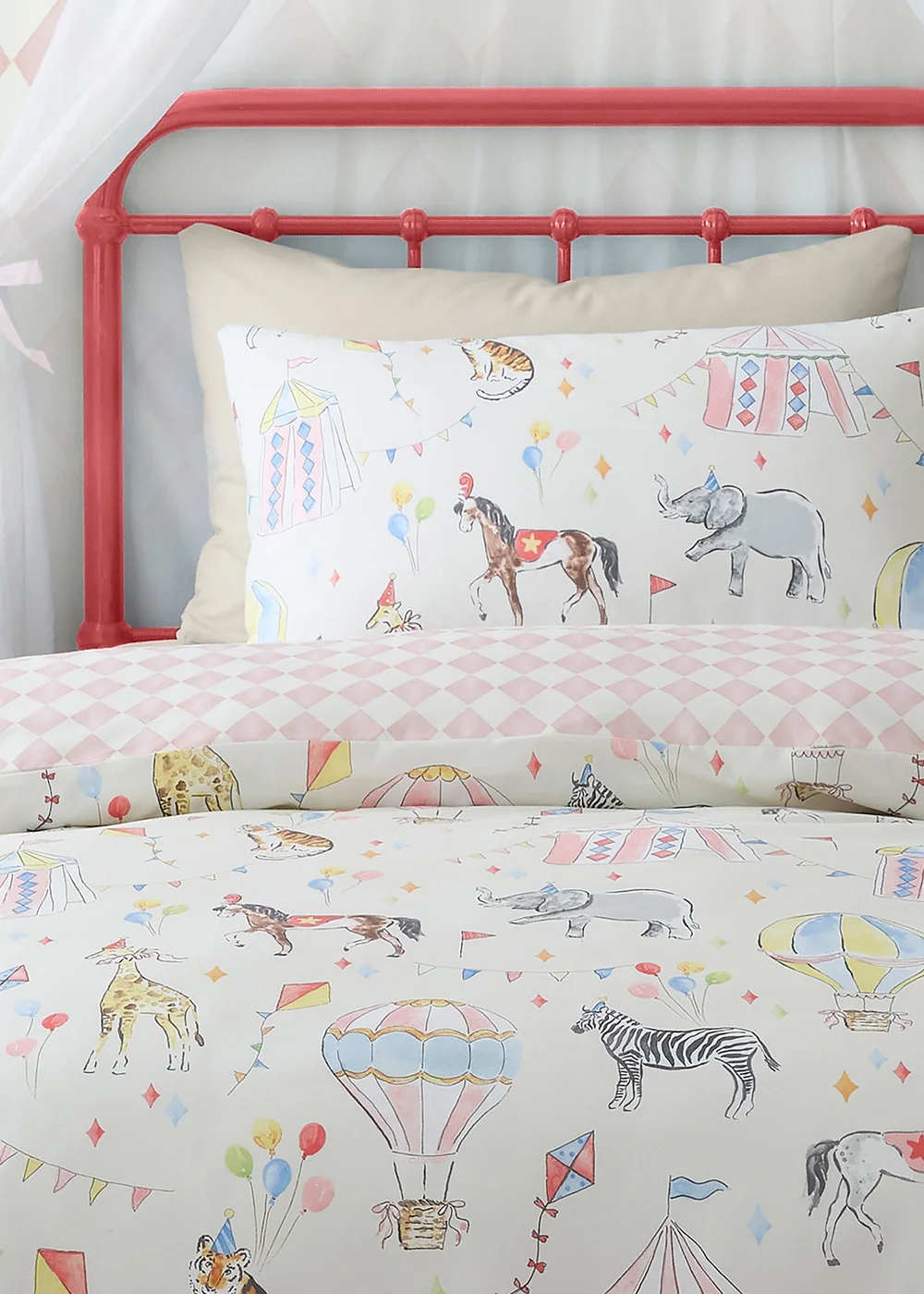 Bedlam Circus Time Digitally Printed Multi Colour Duvet Cover Set - Single Image 2