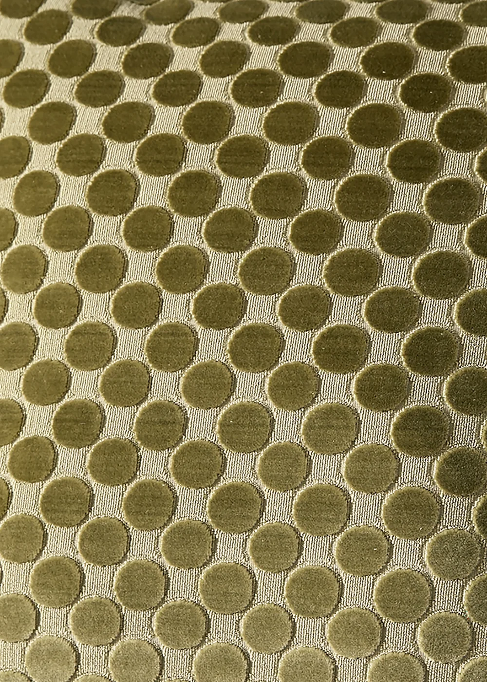 Soiree Velvet Spot Velvet Green Filled Cushion - 43W X 43D Image 3
