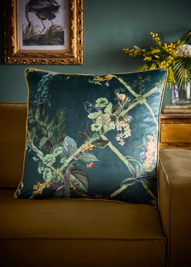 Laurence Llewelyn-Bowen Cotswold Fantasia Dawn Green Large Filled Cushion