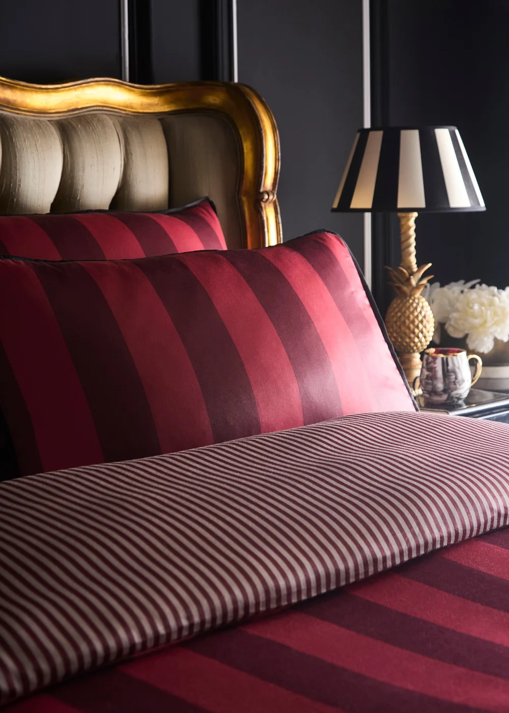 Laurence Llewelyn-Bowen Festivo Circus Stripe Red Duvet Cover Set - Double Image 2